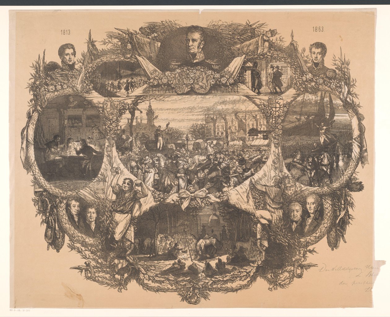 Tablica upamiętniająca uroczystości listopadowe w 1863 r. autorstwa August Allebe