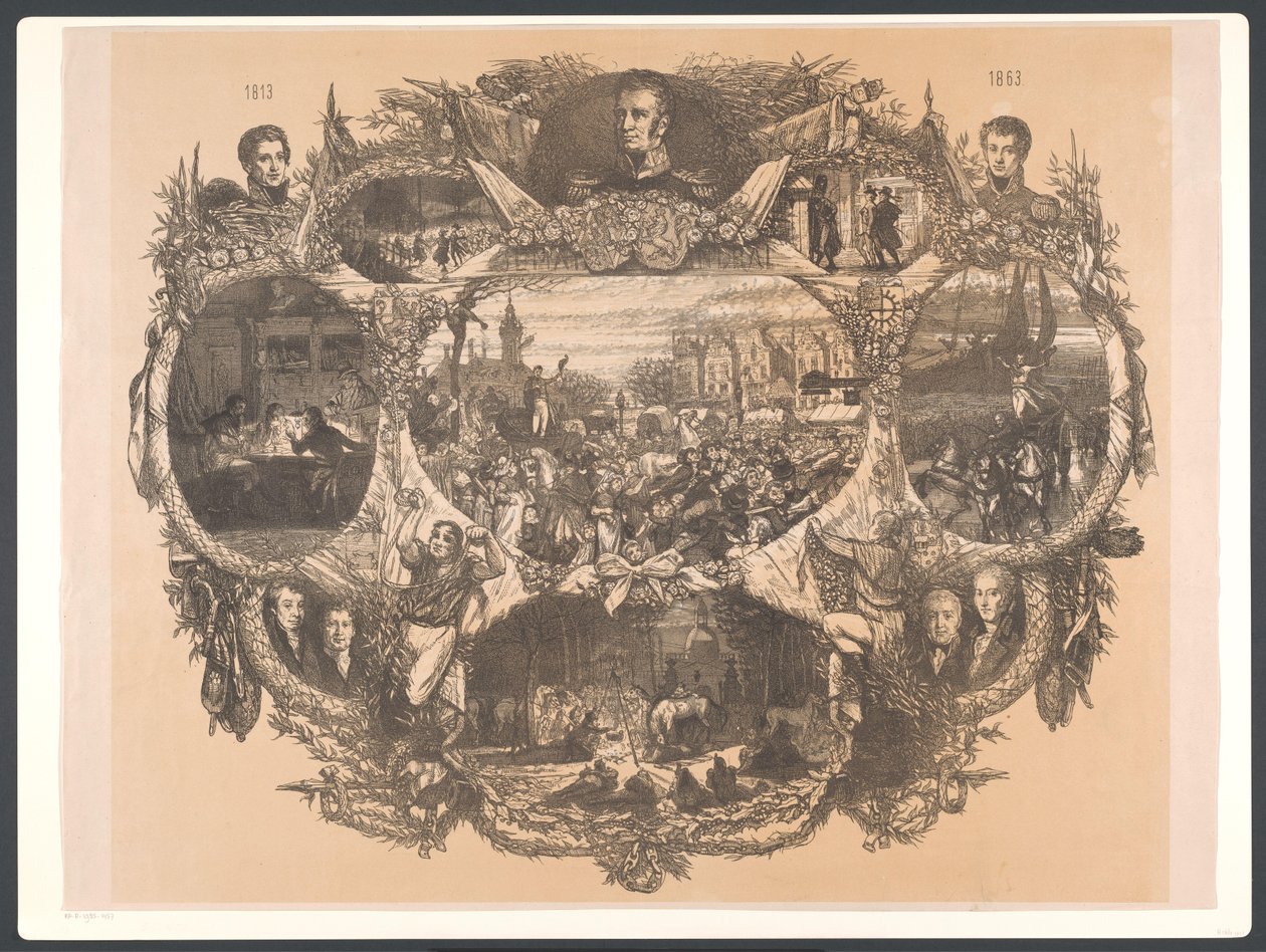 Tablica upamiętniająca uroczystości listopadowe w 1863 r. autorstwa August Allebe