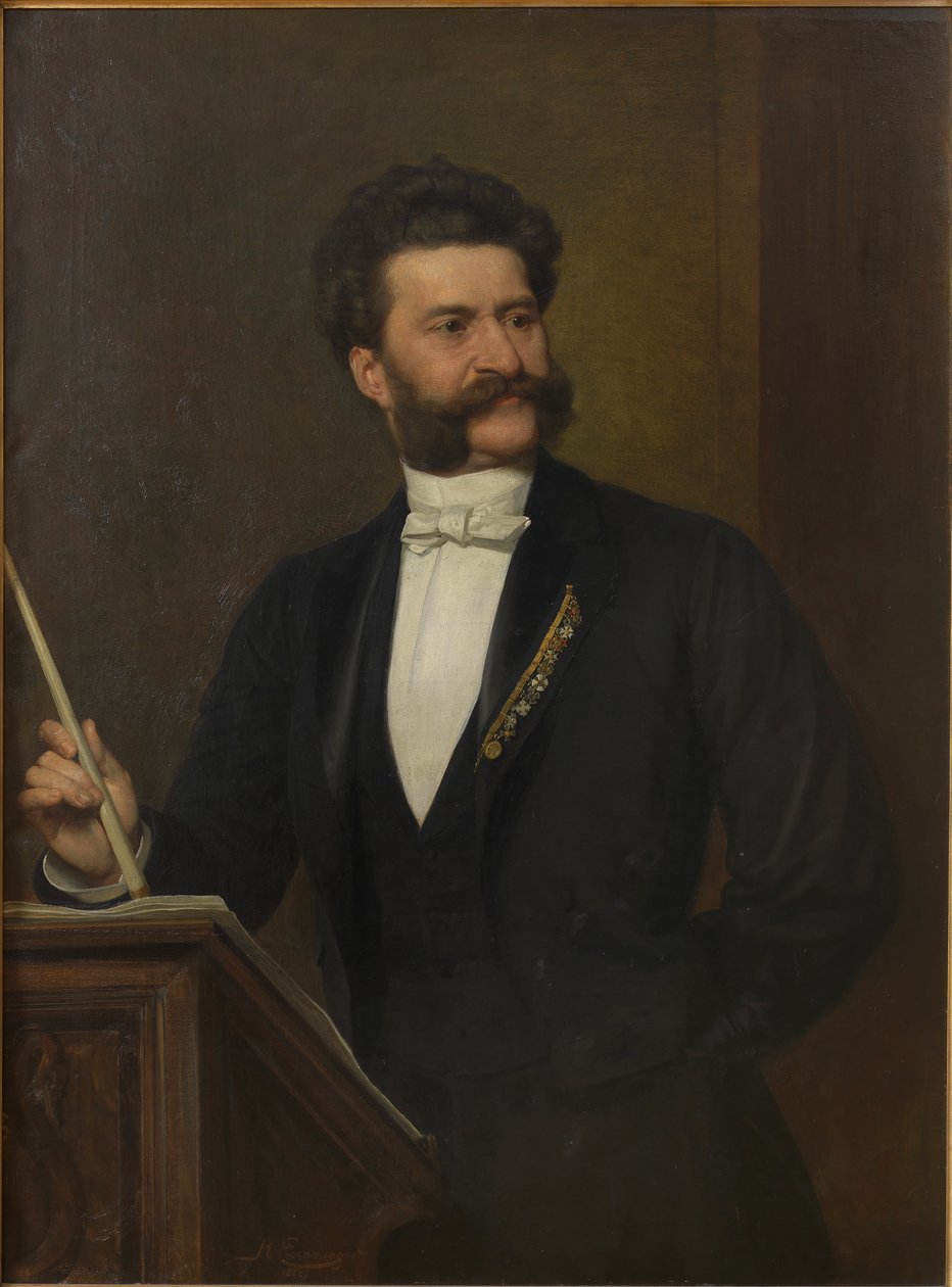 Portret Johanna Straussa 1825-1899, 1888. autorstwa August Eisenmenger