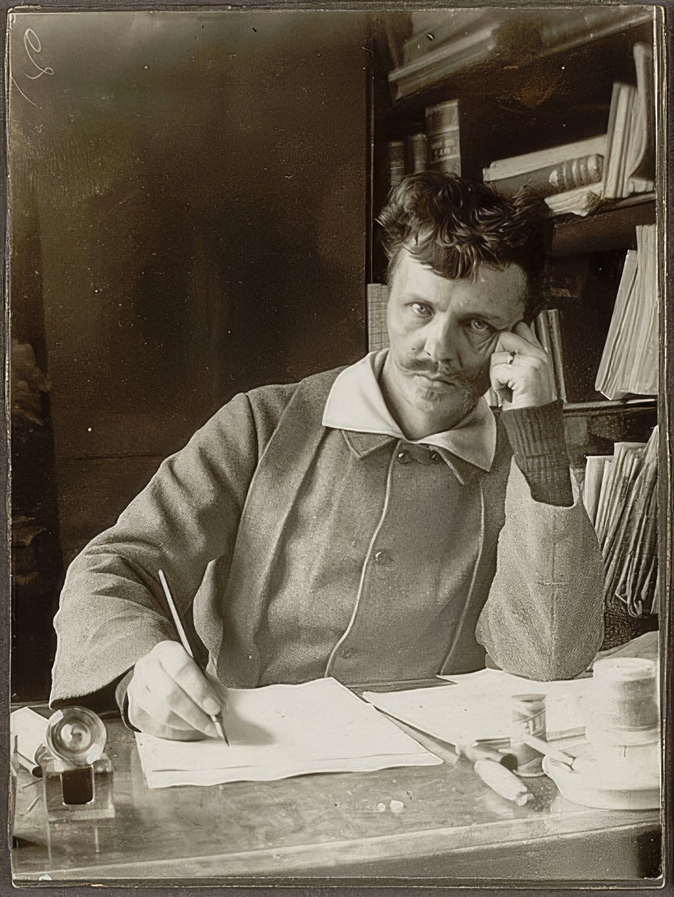 Autoportret. 1886 autorstwa August Johan Strindberg