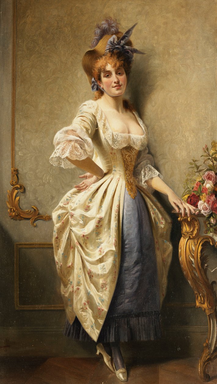 Młoda piękność, 1884 autorstwa August Knoop