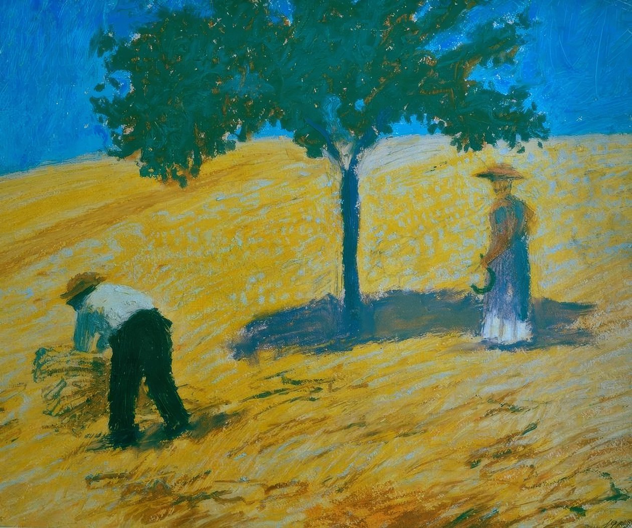 Drzewo na polu kukurydzy autorstwa August Macke