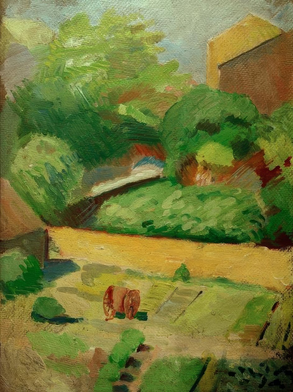 Widok na sąsiedni ogród (Bonn) autorstwa August Macke