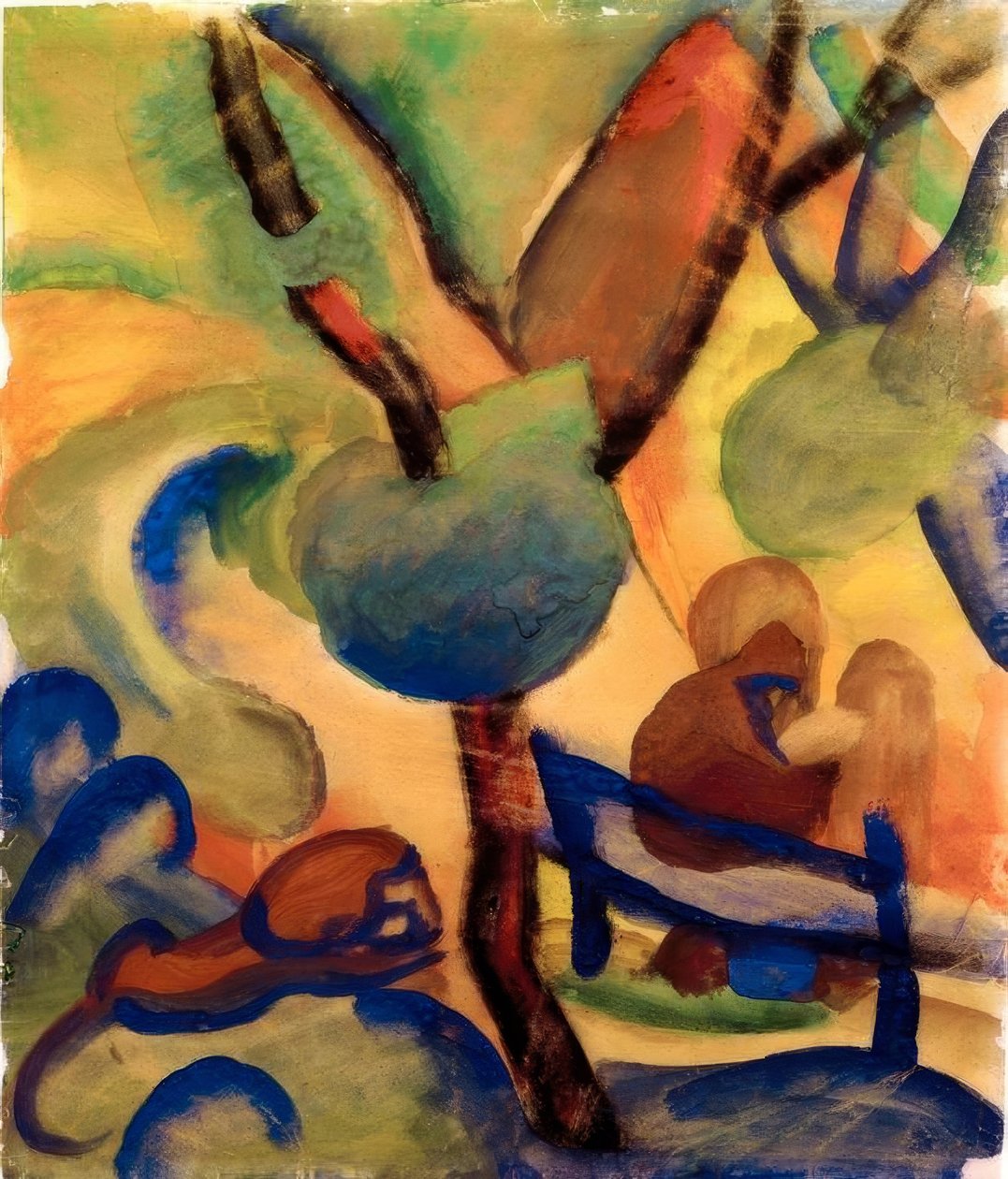 Pustelnik z lwem (Hieronima) autorstwa August Macke