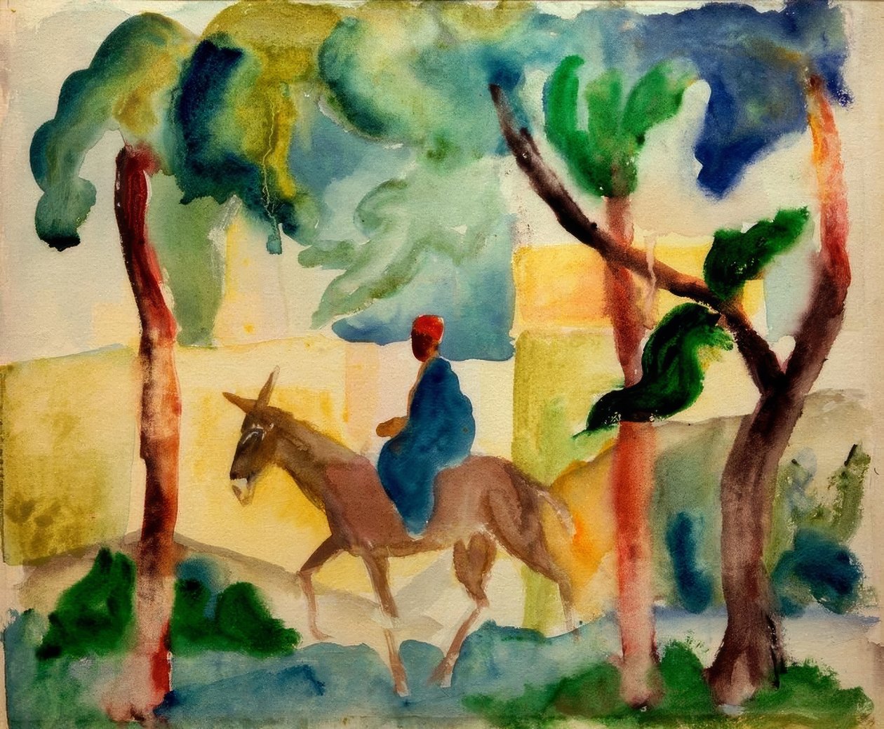 Jeździec na osiołku autorstwa August Macke