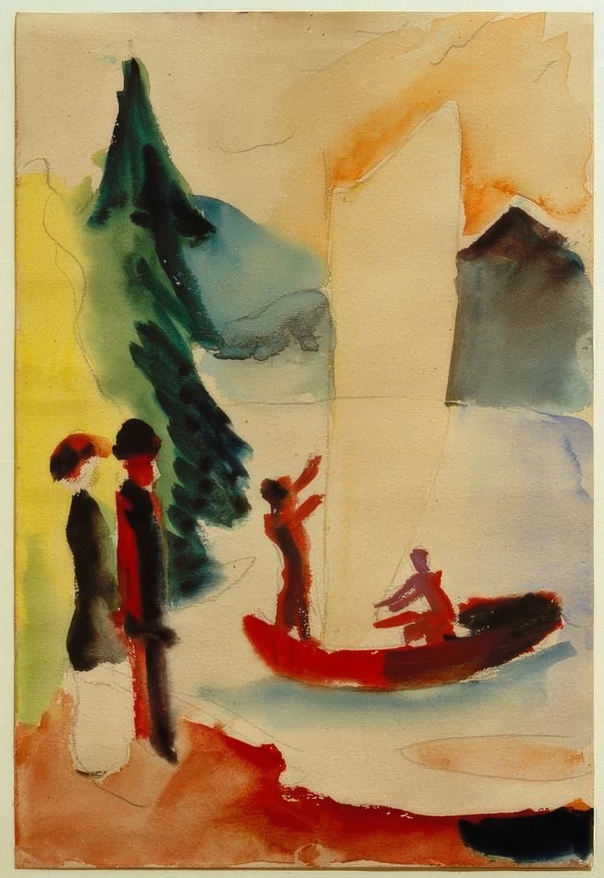 Żółty żagiel autorstwa August Macke