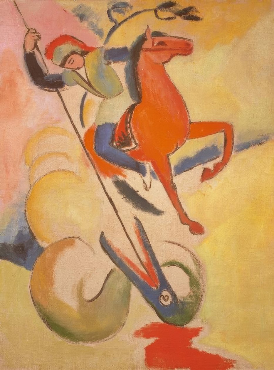 Święty Jerzy autorstwa August Macke