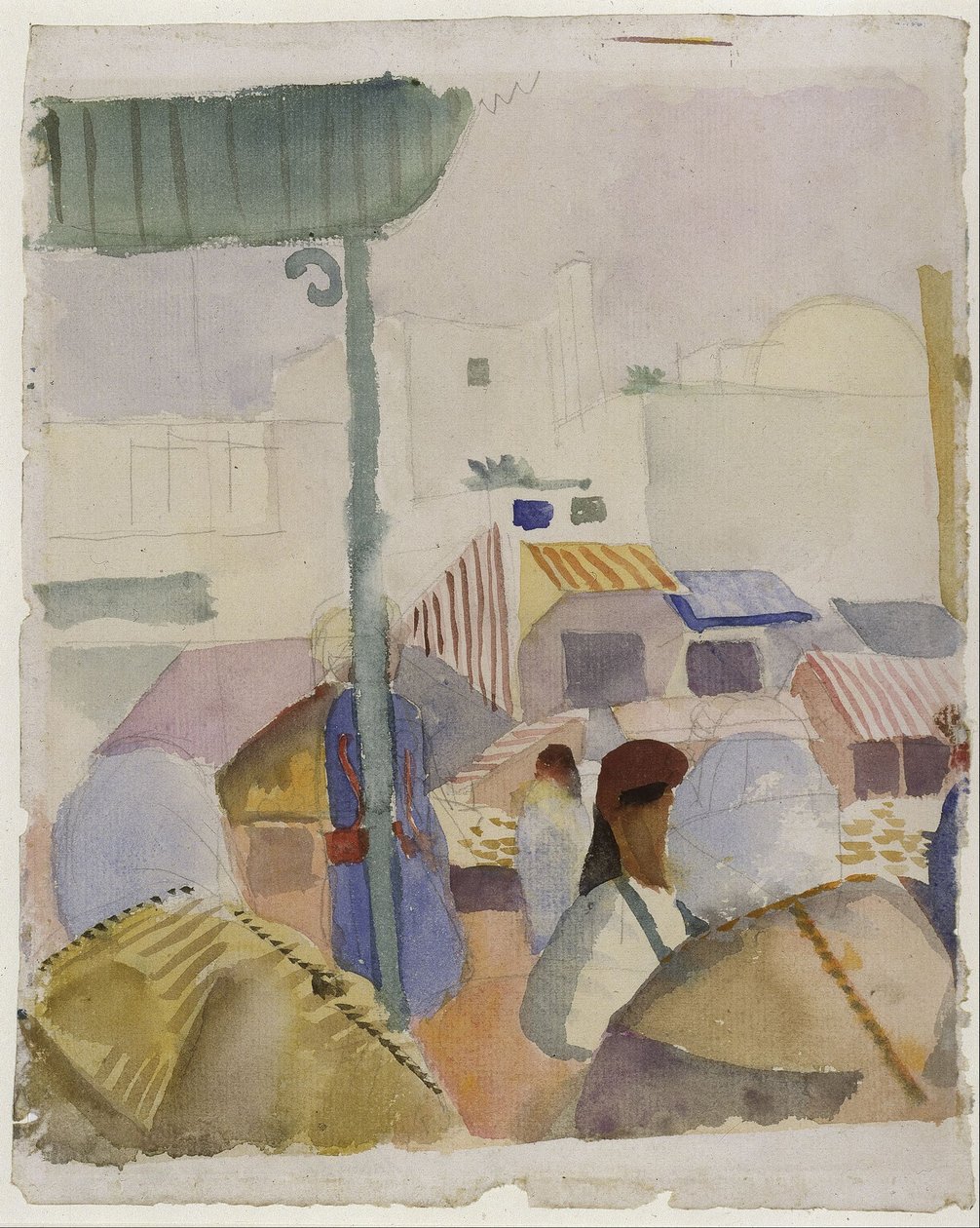Rynek w Tunisie II autorstwa August Macke