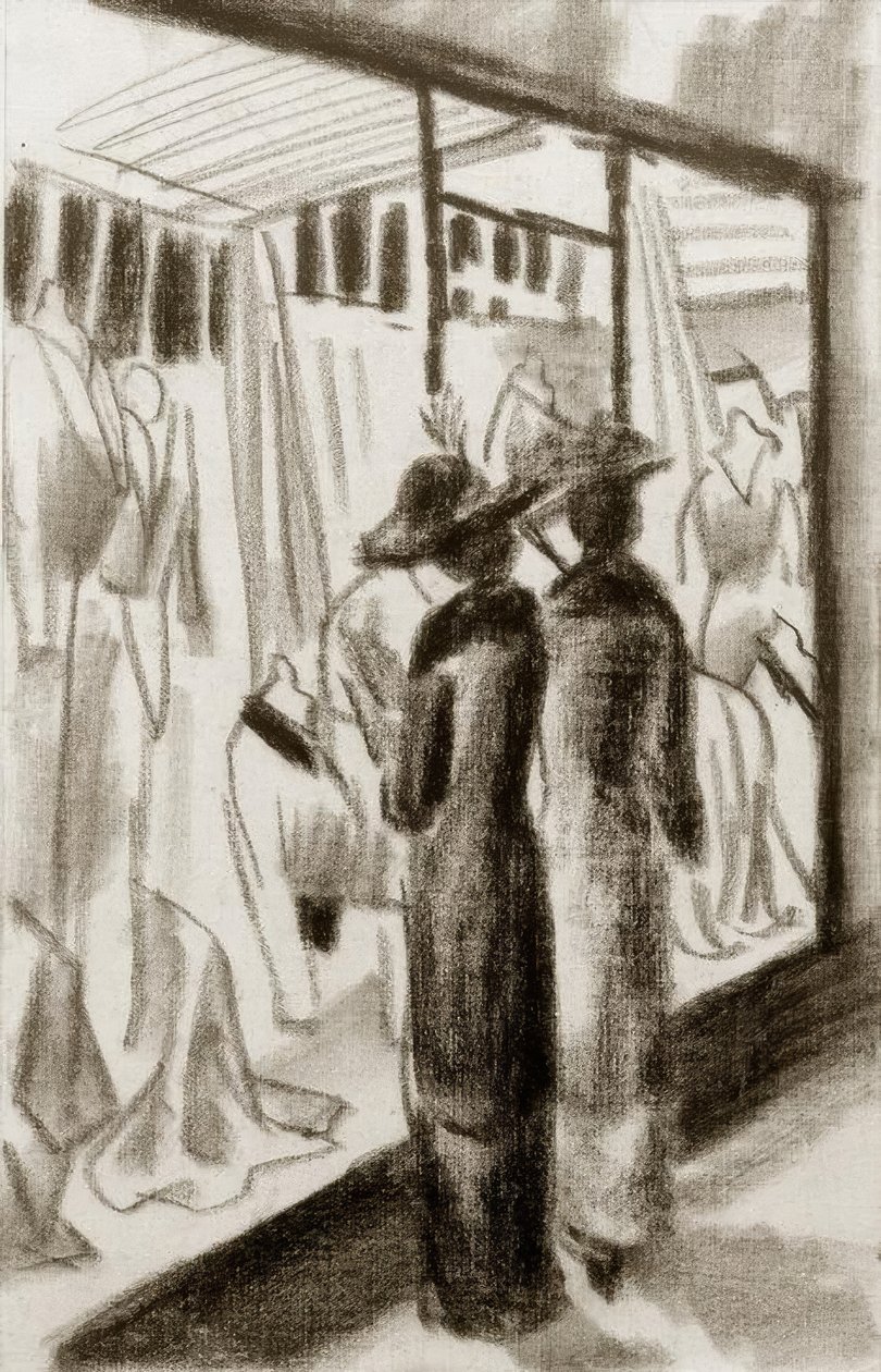 Sklep odzieżowy w pasażu autorstwa August Macke