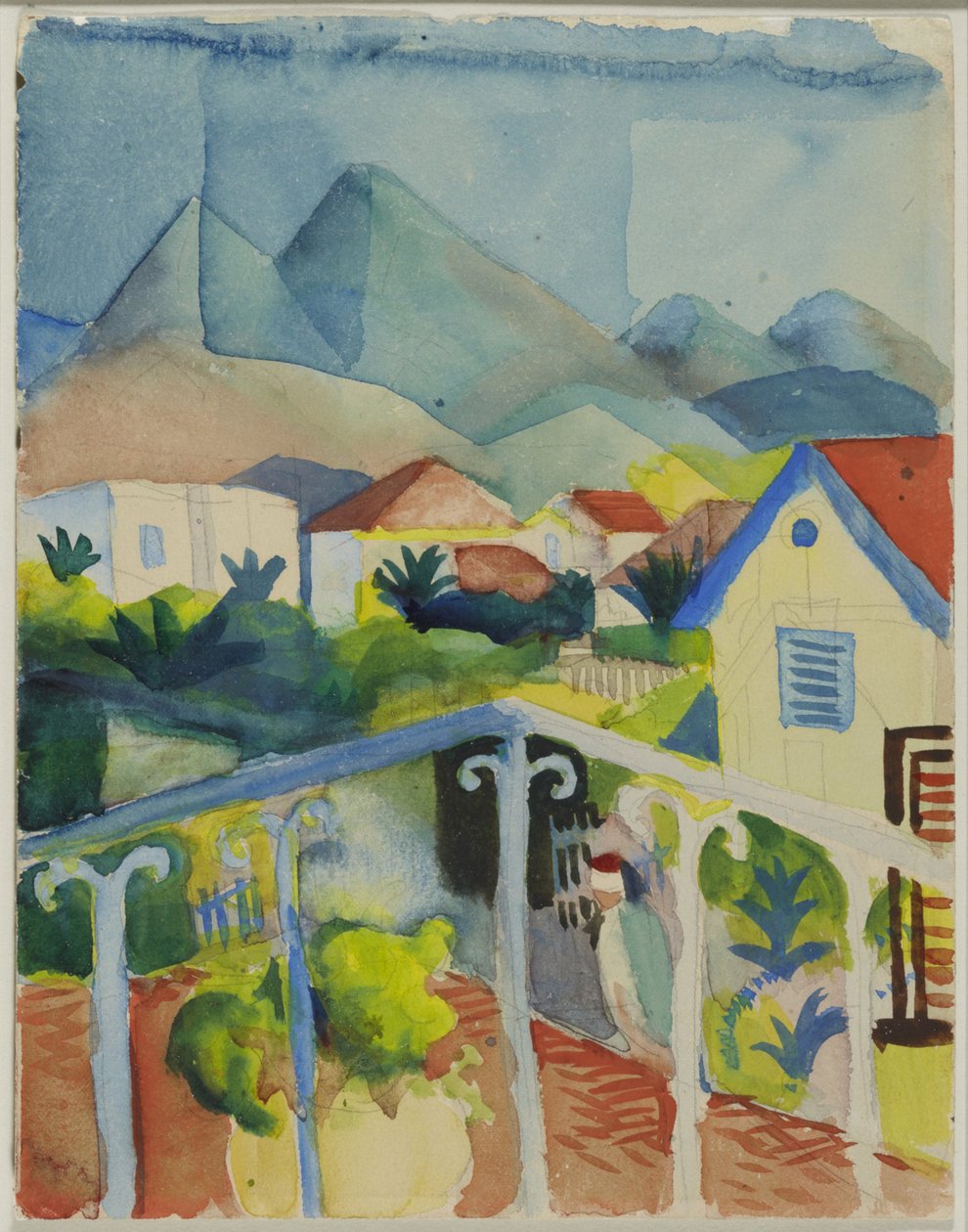 św. Germain koło Tunisu autorstwa August Macke