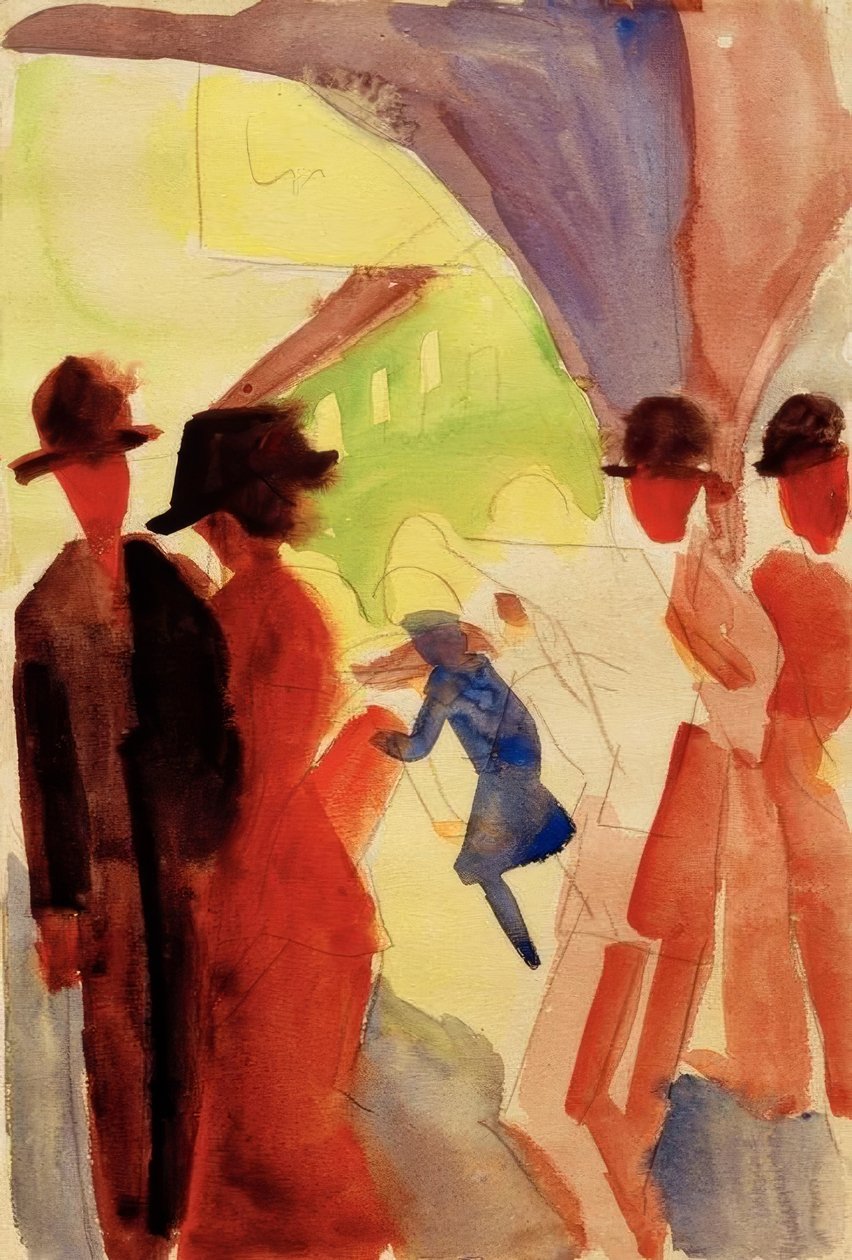 Pod altanami w Thun I autorstwa August Macke