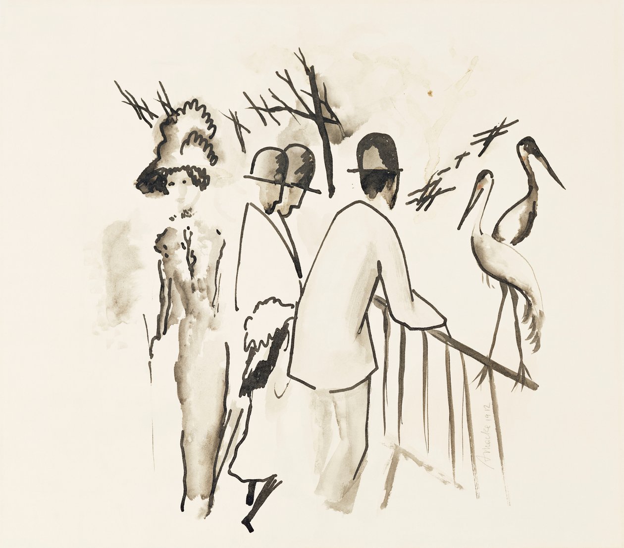 Ogród Zoologiczny II; Ogród Zoologiczny II, 1912 autorstwa August Macke