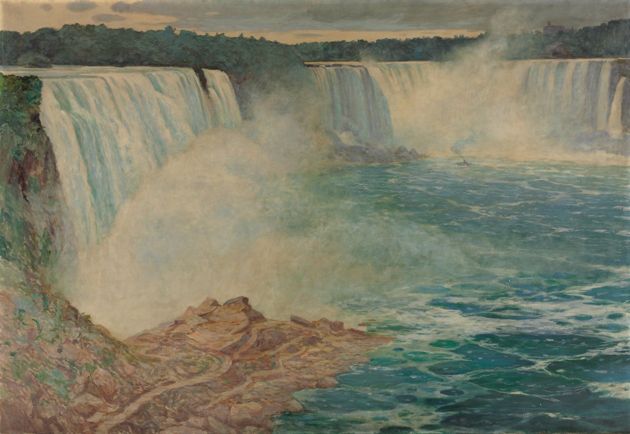 Wodospad Niagara, ok. 1930 r. 1906-1909. autorstwa August Satra