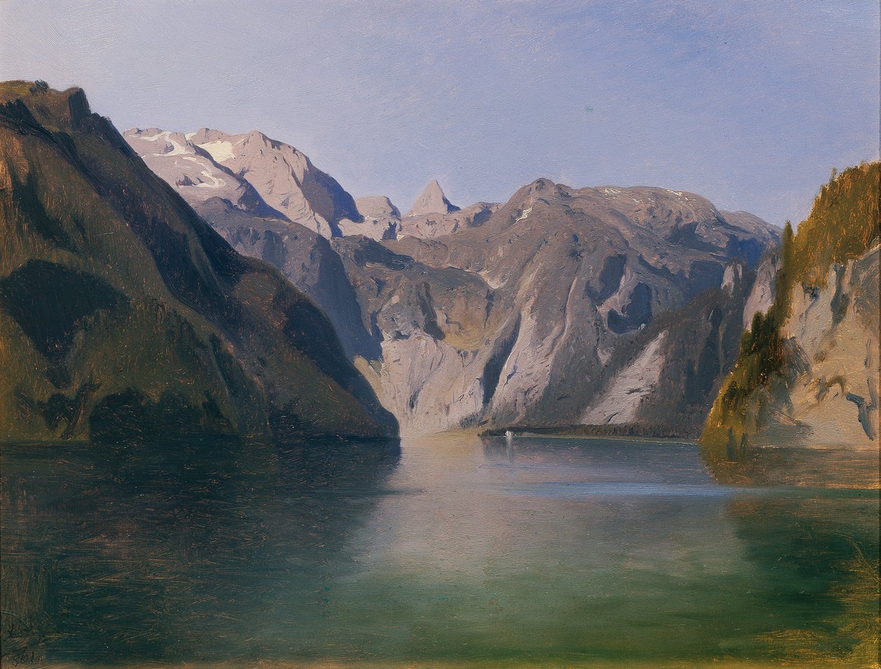 Widok na Koenigssee autorstwa August Schaeffer von Wienwald