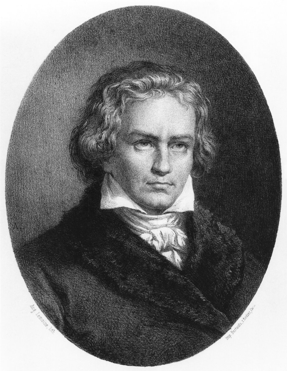 Ludwig van Beethoven (1770-1827) autorstwa Auguste Charles Lemoine