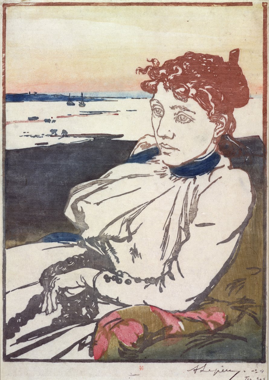 La Convalescante Mme.Lepere, 1892 autorstwa Auguste Louis Lepère