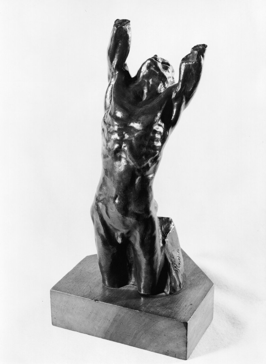 Zdesperowany nastolatek lub Narcyz, 1885-90 (brąz) autorstwa Auguste Rodin
