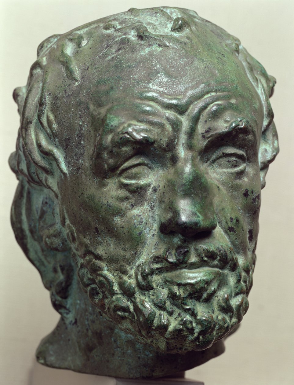Mężczyzna ze złamanym nosem, 1863-64 (brąz) autorstwa Auguste Rodin