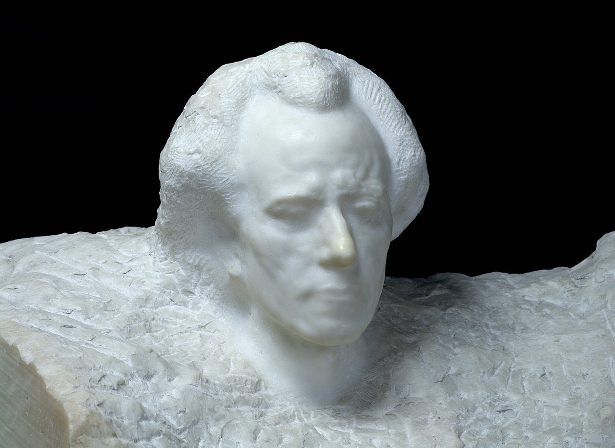 Mozart (portret Gustava Mahlera), 1911 (marmur) autorstwa Auguste Rodin