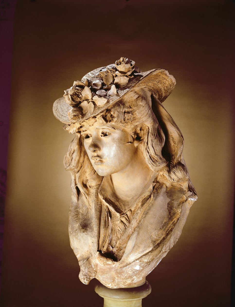 Portret młodej kobiety, ok. 1865 (gips) autorstwa Auguste Rodin