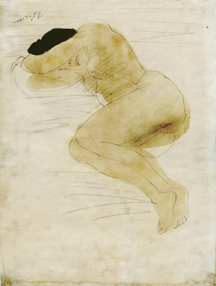 Leżąca kobieta. autorstwa Auguste Rodin