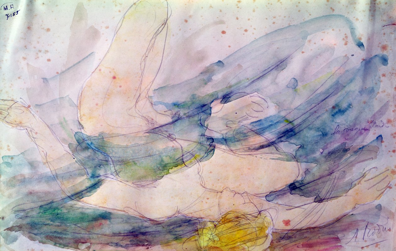 Blond fala (akwarela na papierze) autorstwa Auguste Rodin