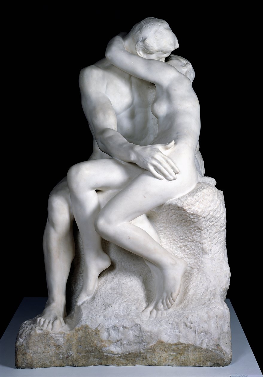 Pocałunek, 1888-98 (marmur) (patrz także 190950) autorstwa Auguste Rodin