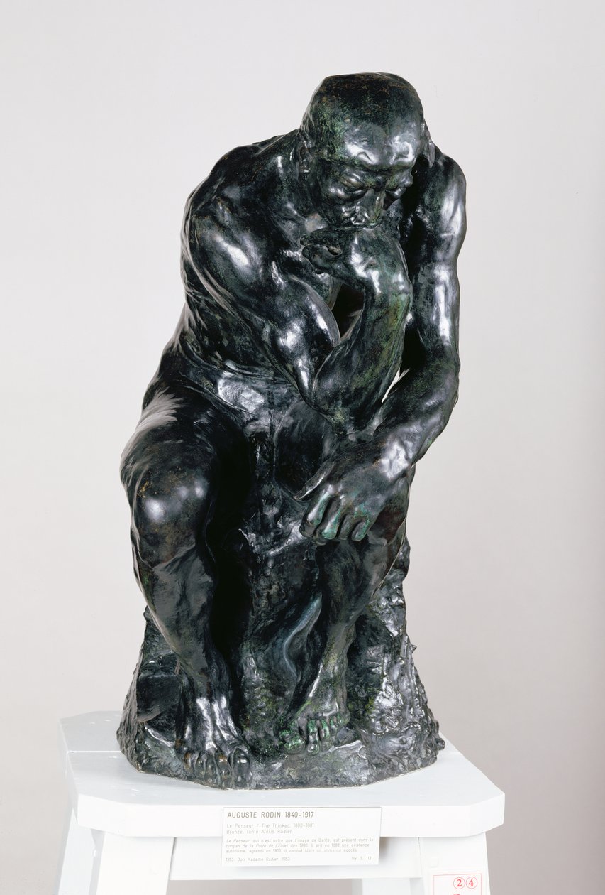 Myśliciel, 1880 (brąz) (patrz także 116464, 158431) autorstwa Auguste Rodin