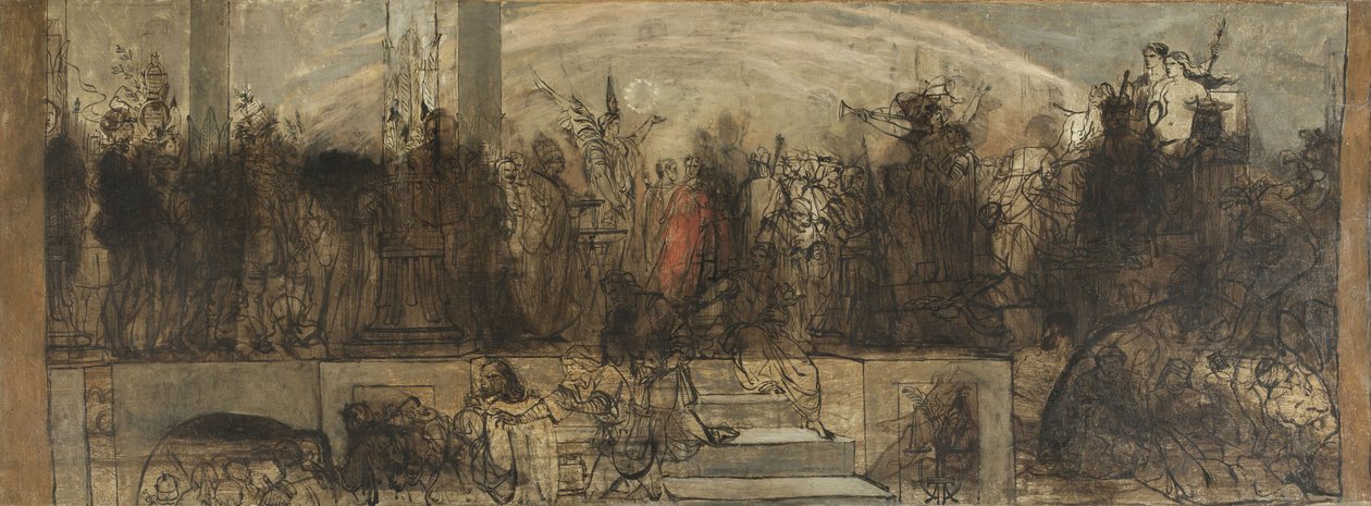 Sąd Powszechny, szkic autorstwa Auguste Barthelemy Glaize