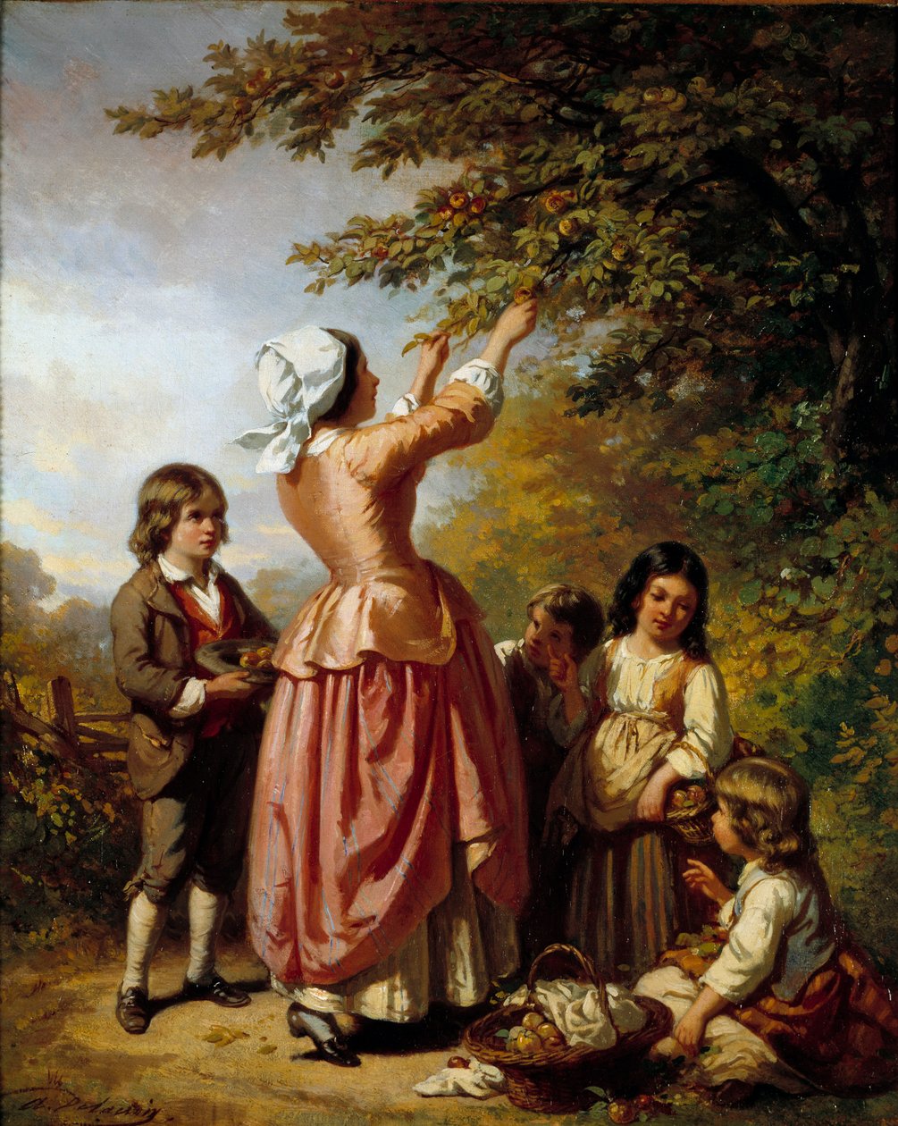 Owocobranie. Obraz Auguste Delacroix (1809-1868) autorstwa Auguste Delacroix