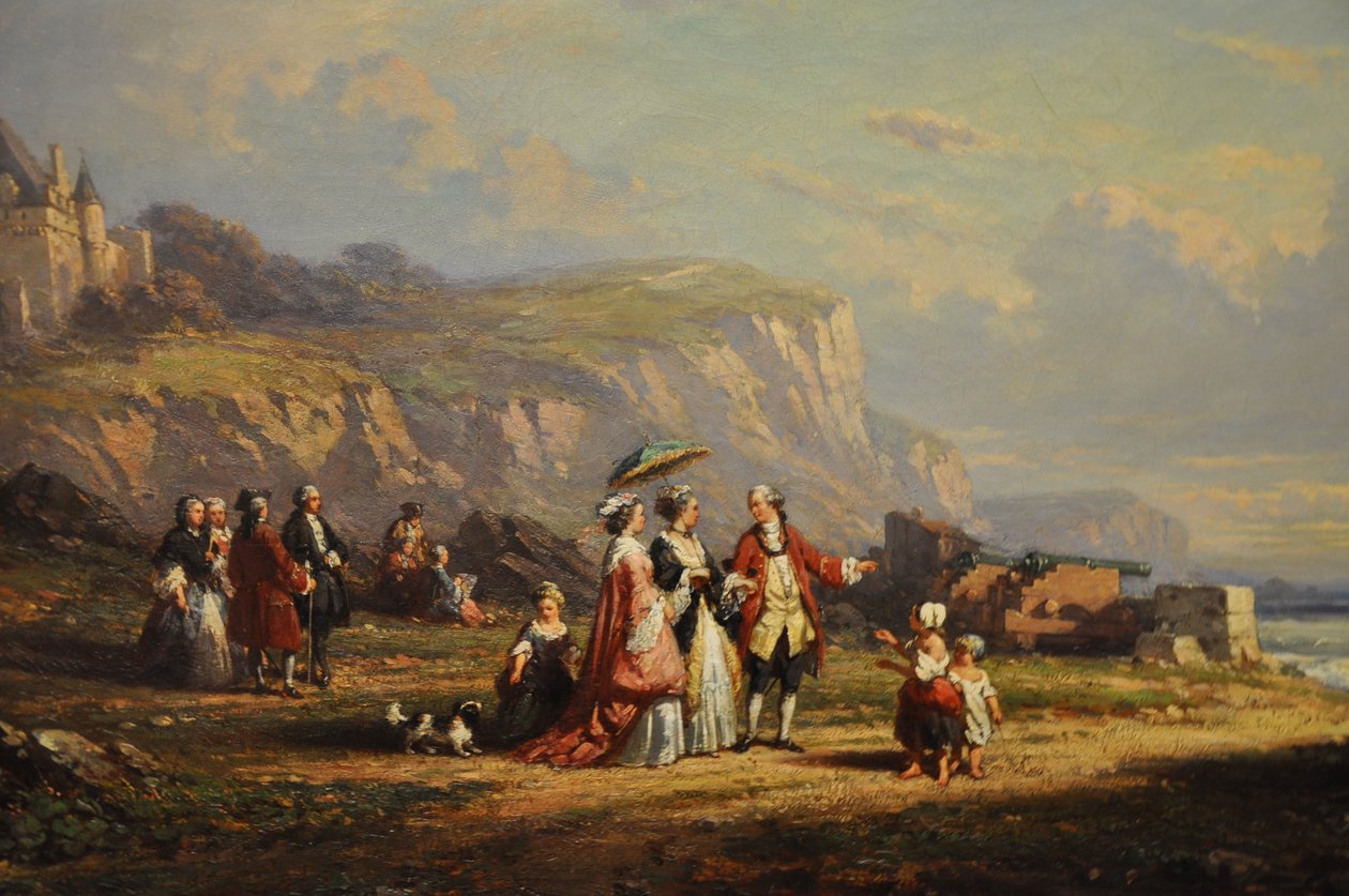 Promenade sur la grève, detal autorstwa Auguste Delacroix