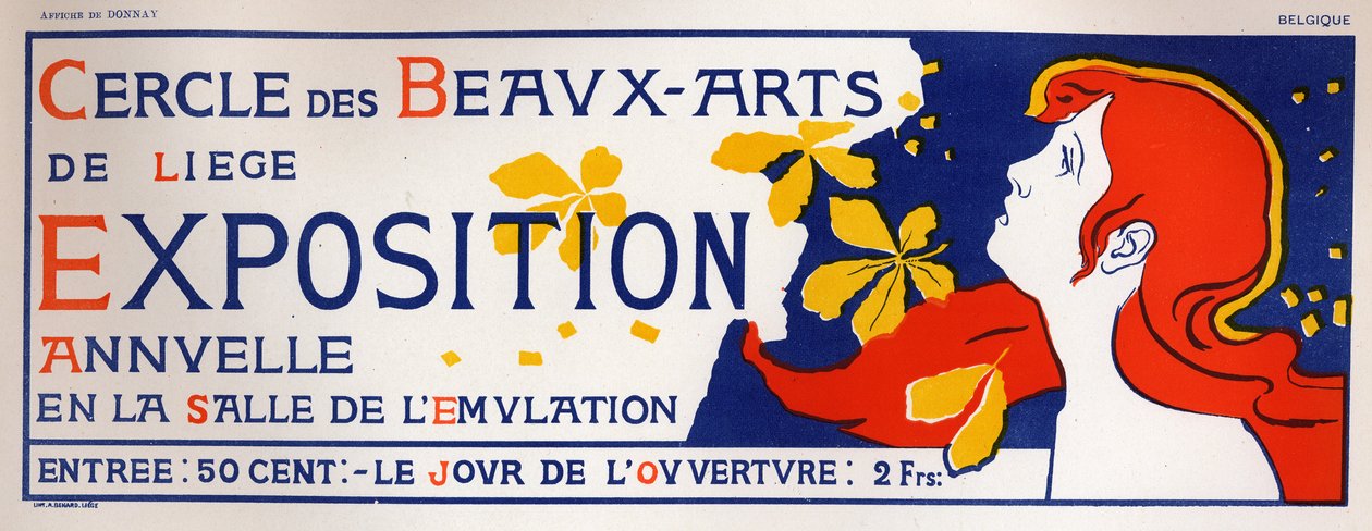 Wystawa sztuk pięknych w Liege, ok. 1895 r. (plakat) autorstwa Auguste Donnay