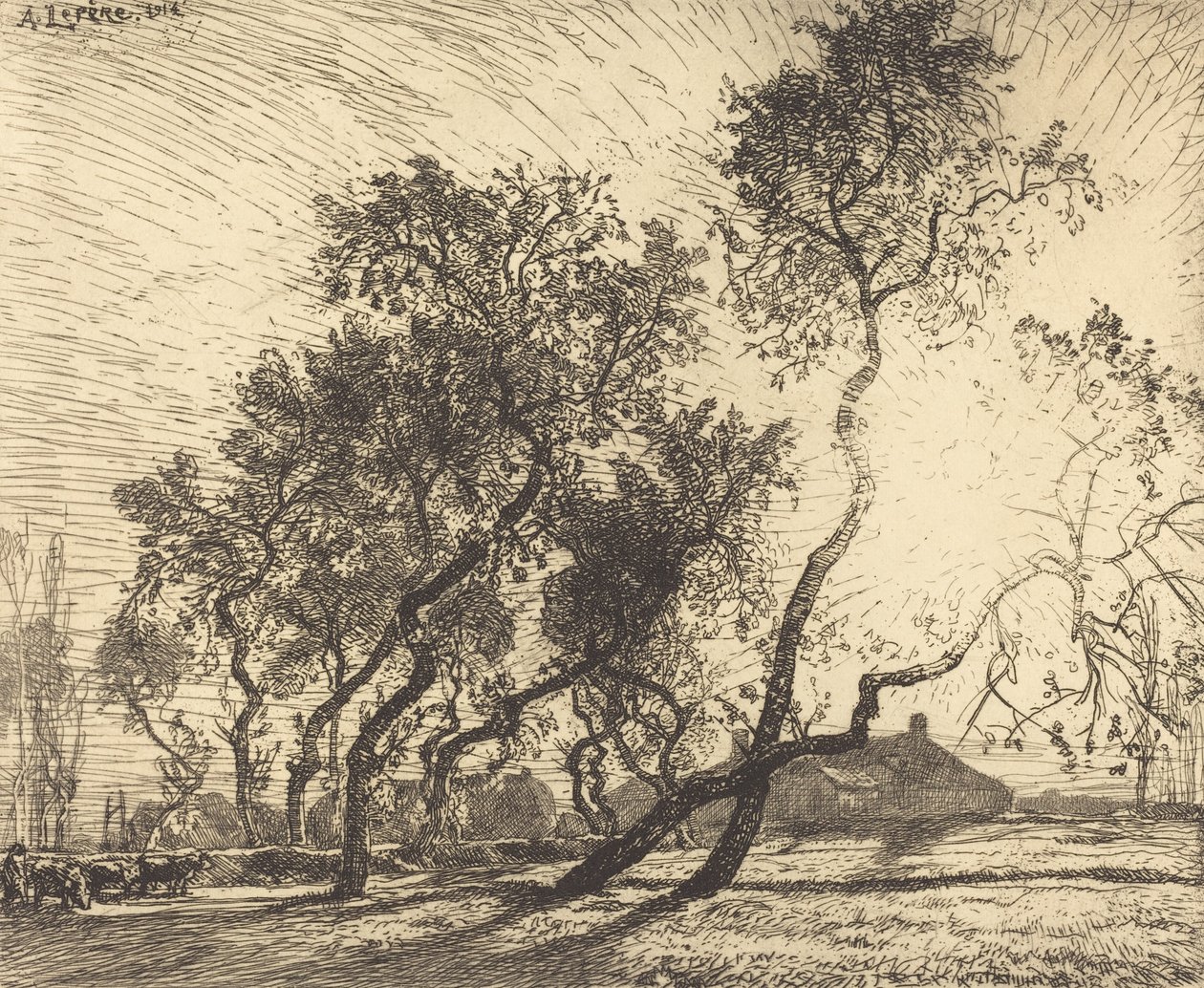 Holenderska farma topoli, 1914. autorstwa Auguste Lepere