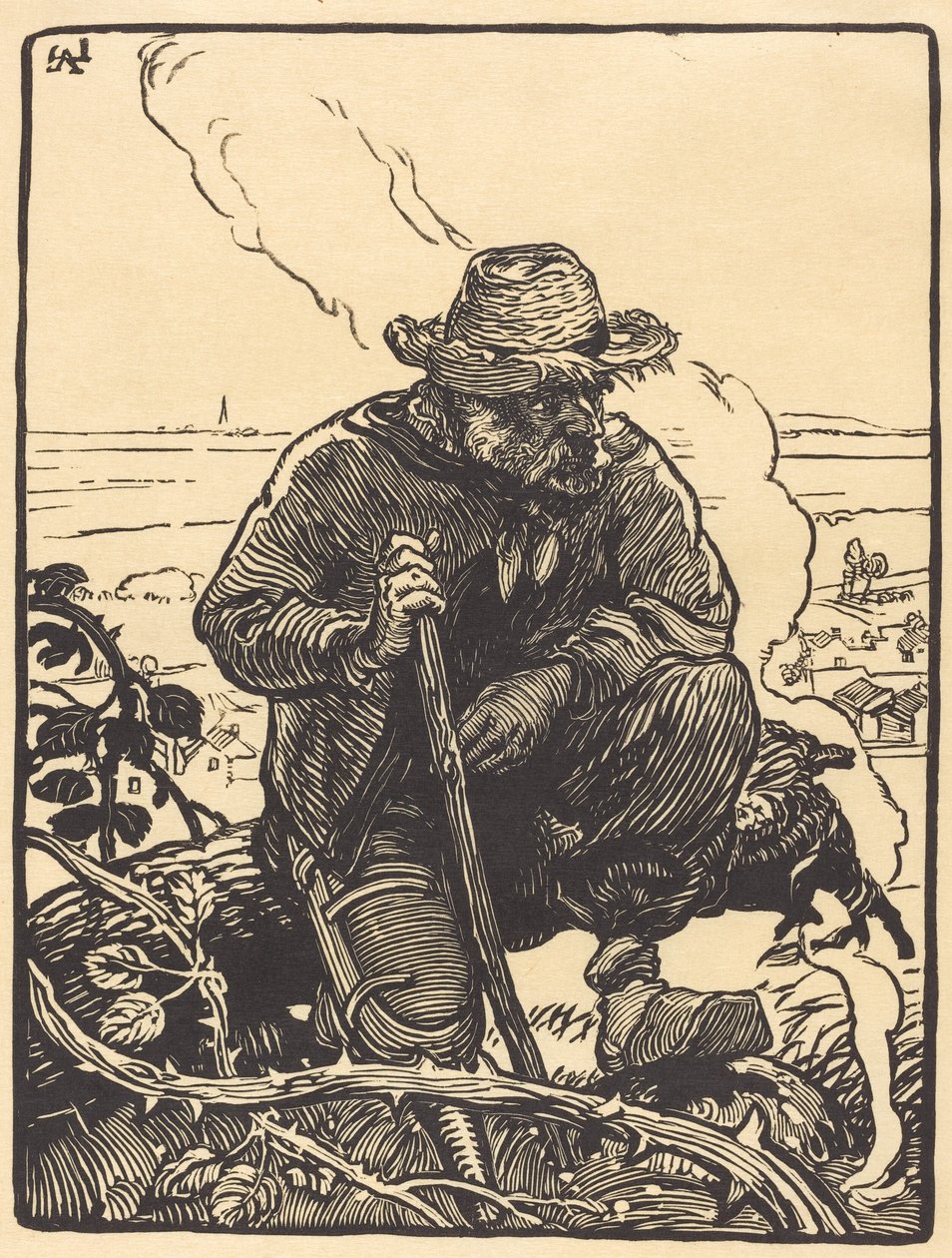 Wiejski żebrak, 1895. autorstwa Auguste Lepere