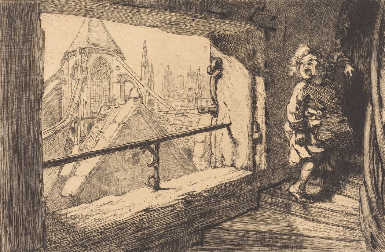 Dachy Saint-Severin, 1889. autorstwa Auguste Lepere