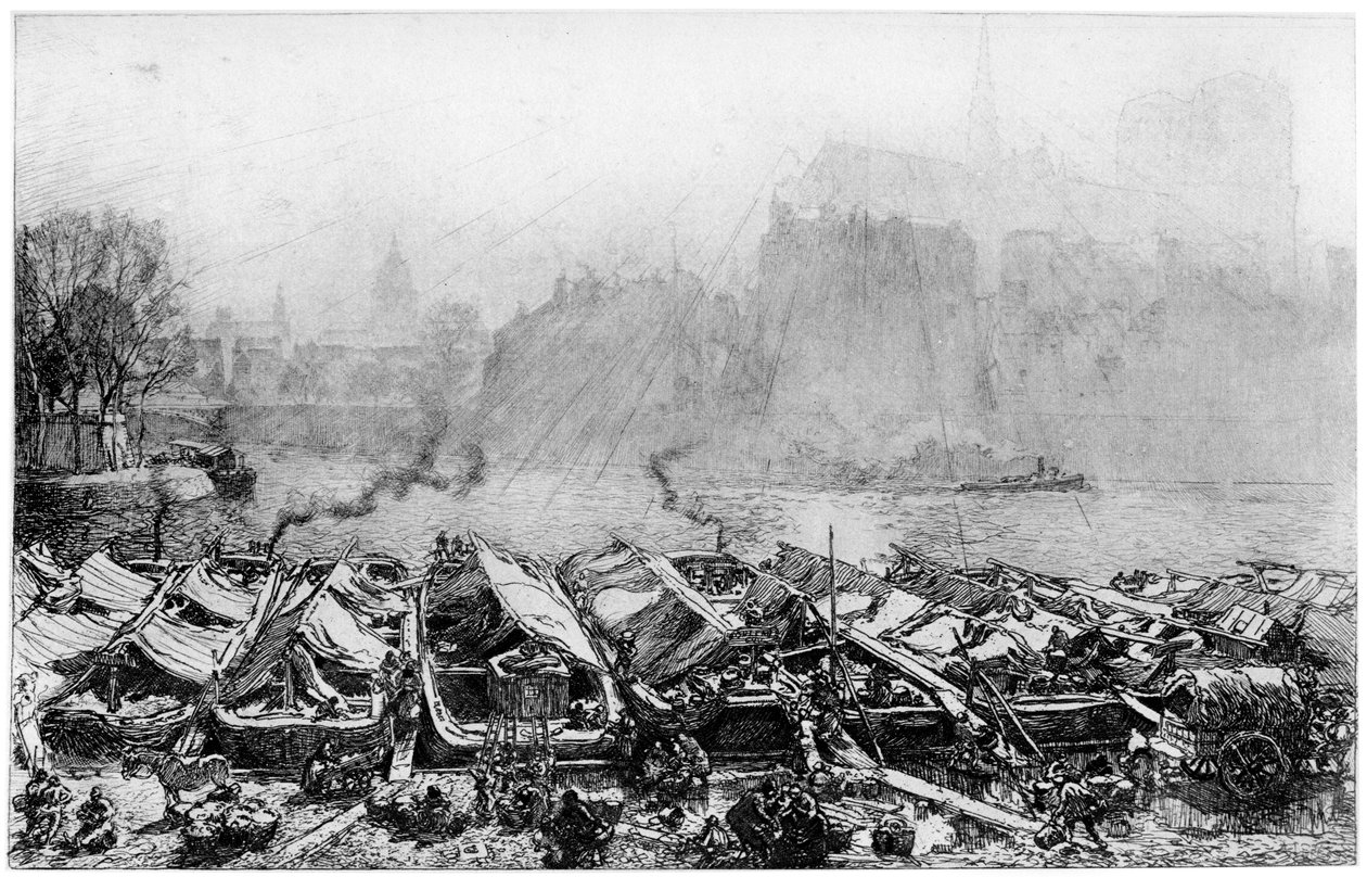 Jabłkowy Spacer, c1870-1910 1924 autorstwa Auguste Louis Lepère