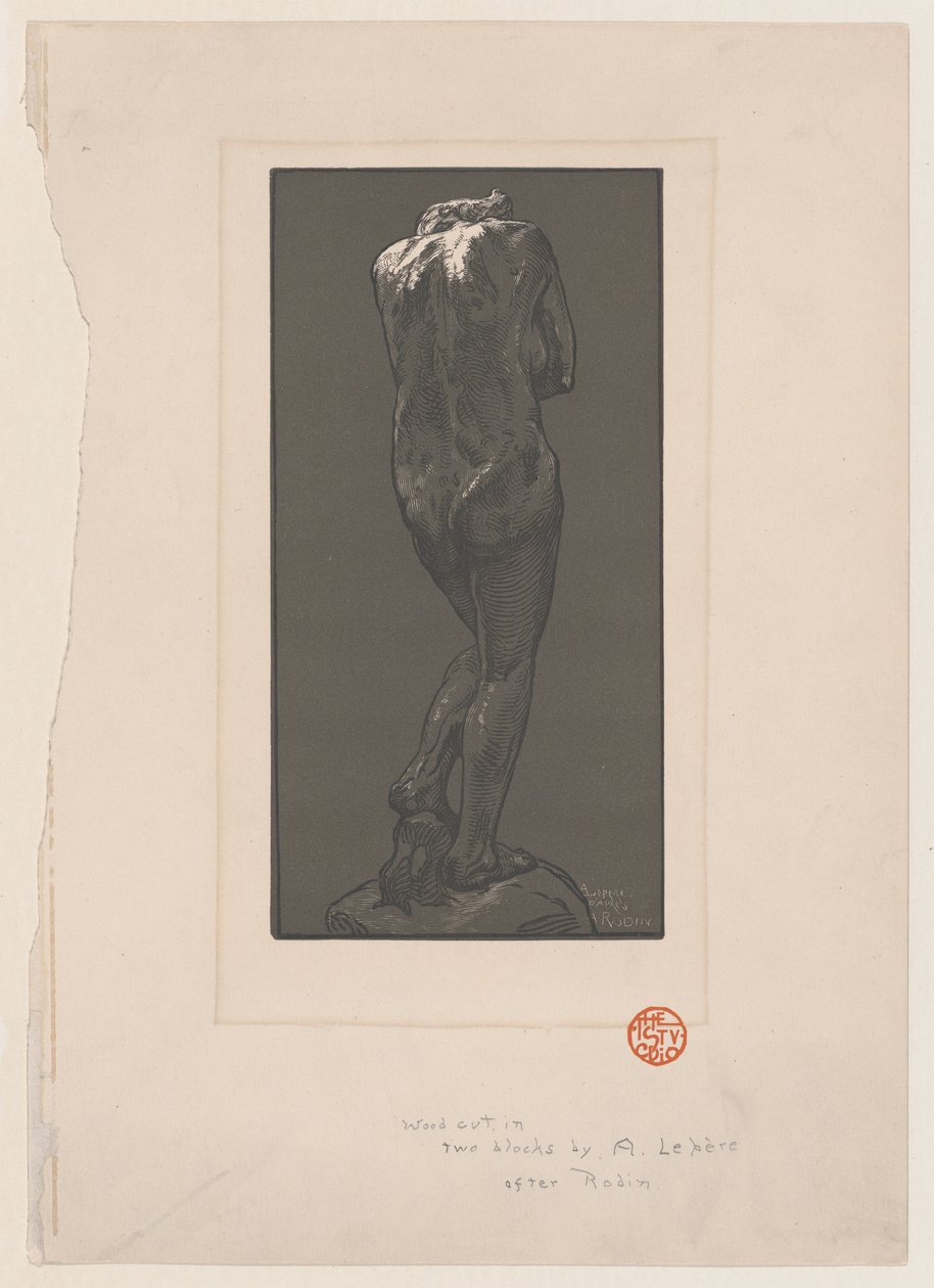 Posąg nagi, widziany z tyłu, ca. 1902. autorstwa Auguste Lepere