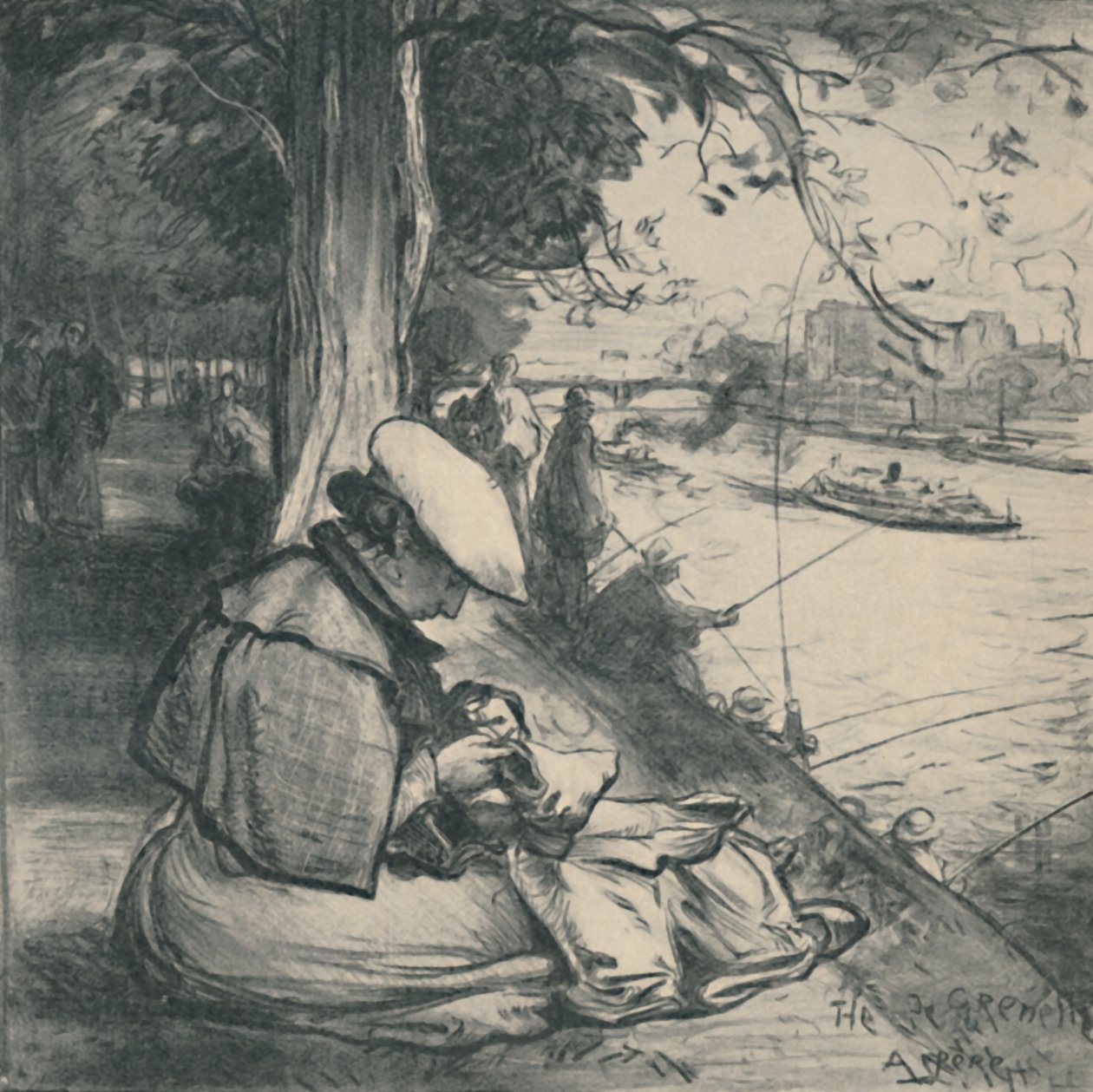 Wyspa Łabędzi, ok. 1898, 1919 autorstwa Auguste Louis Lepère