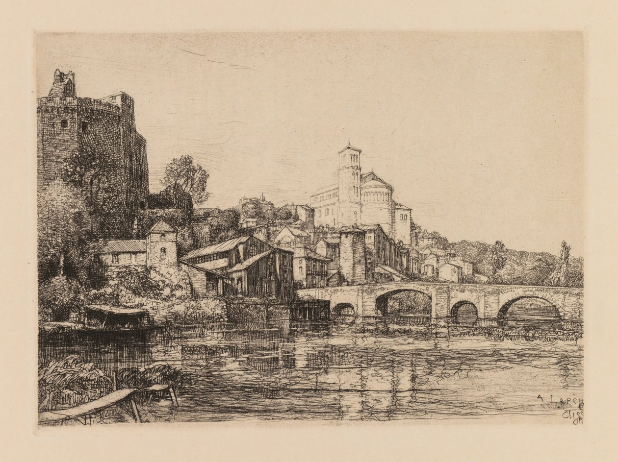 Auguste Lepère: Clisson Loire-Maritime, 1909. autorstwa Auguste Louis Lepère