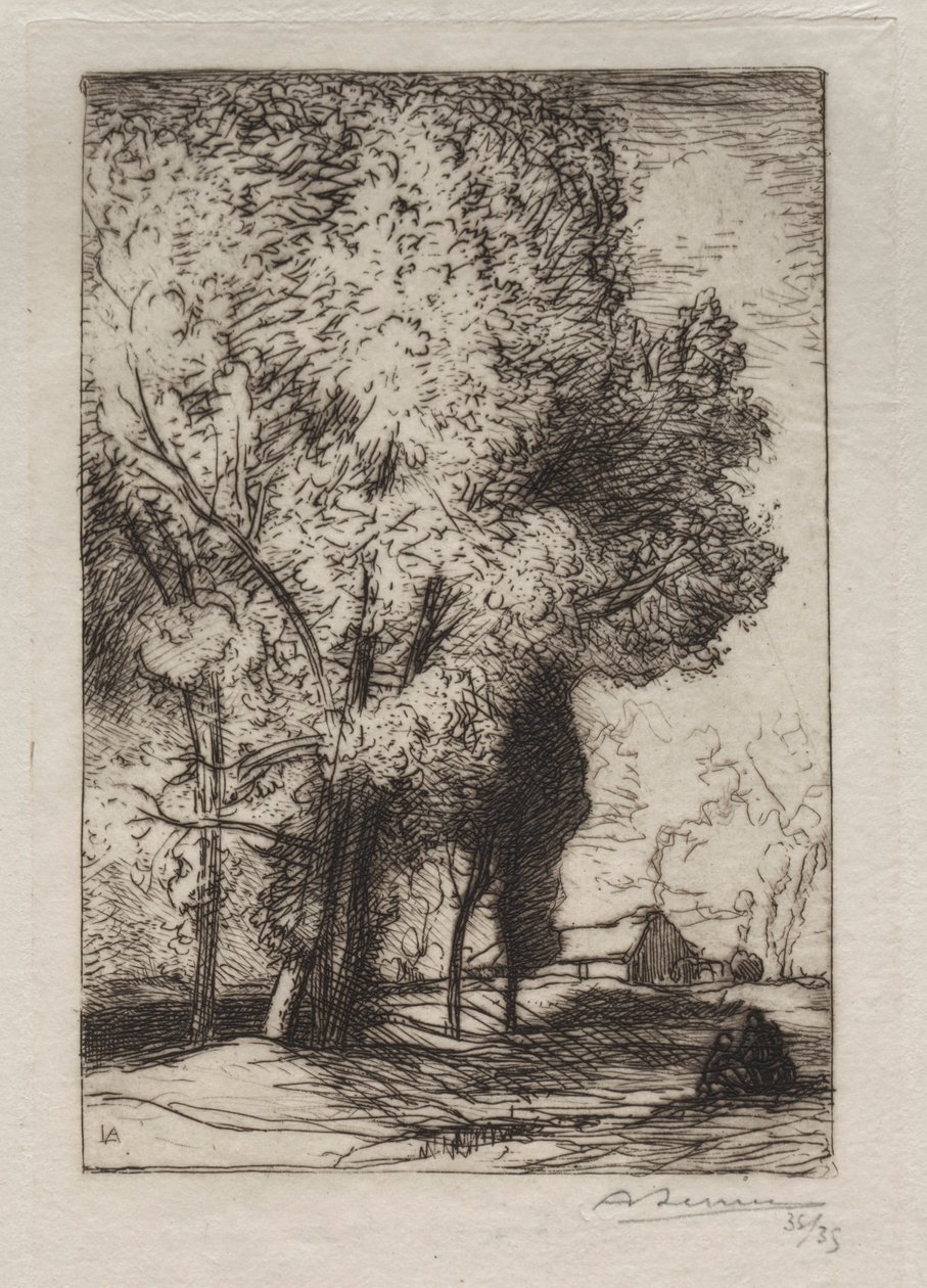 Bourrine w topolach, 1911. autorstwa Auguste Louis Lepère