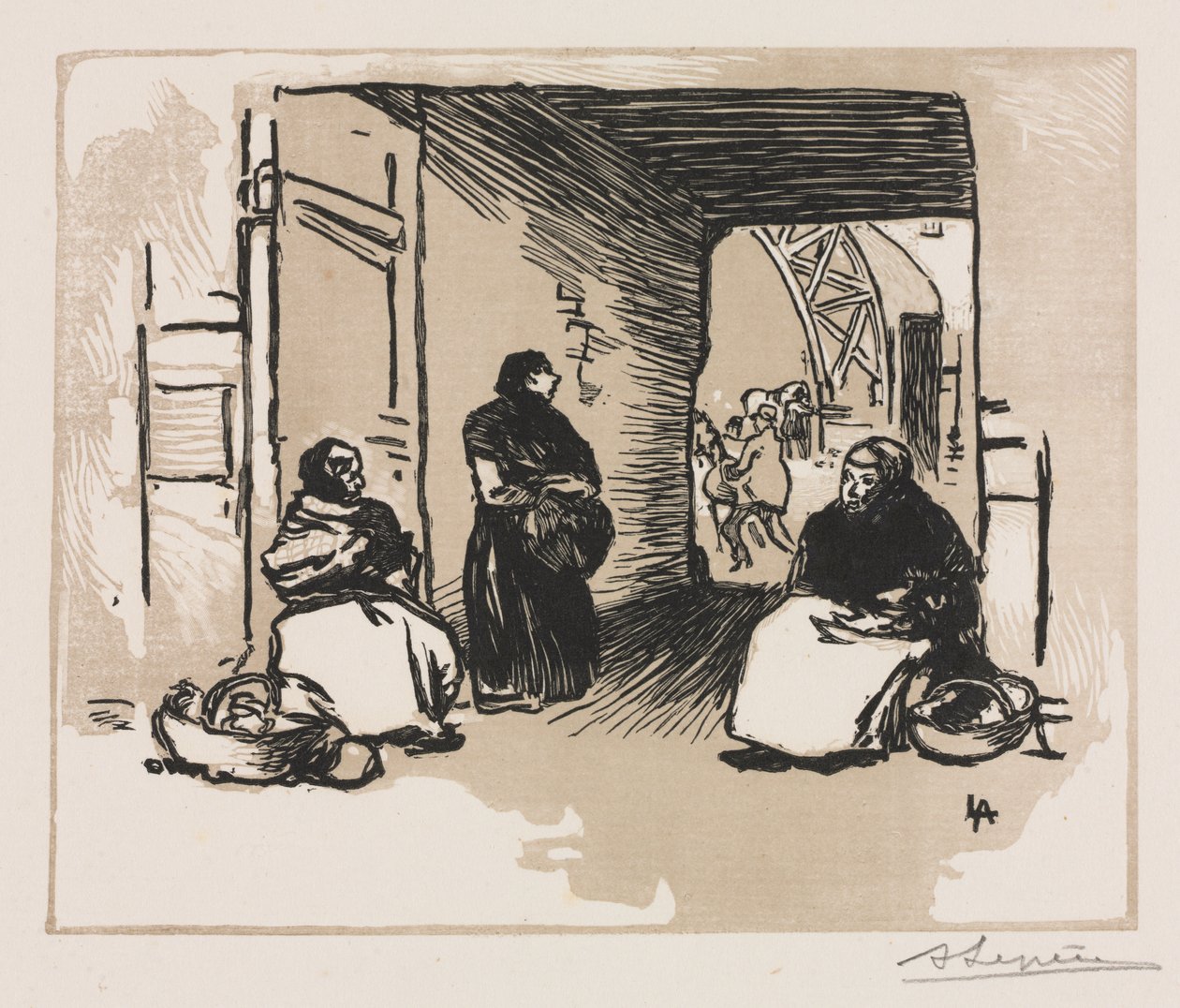 Sprzedawcy chleba autorstwa Auguste Louis Lepère