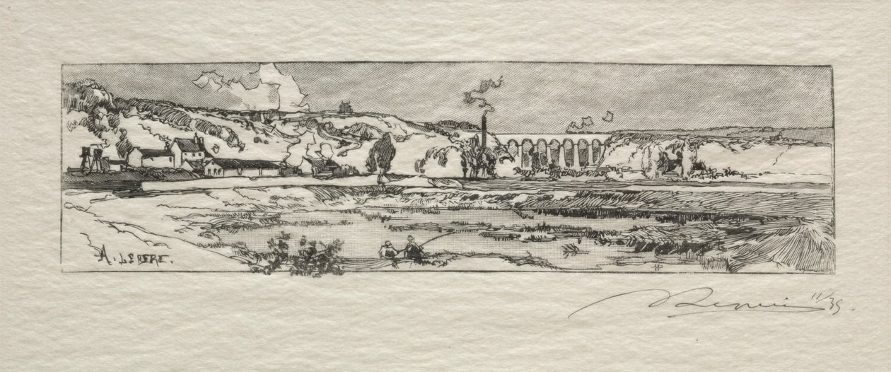 Staw Issy les Moulineaux. autorstwa Auguste Louis Lepère