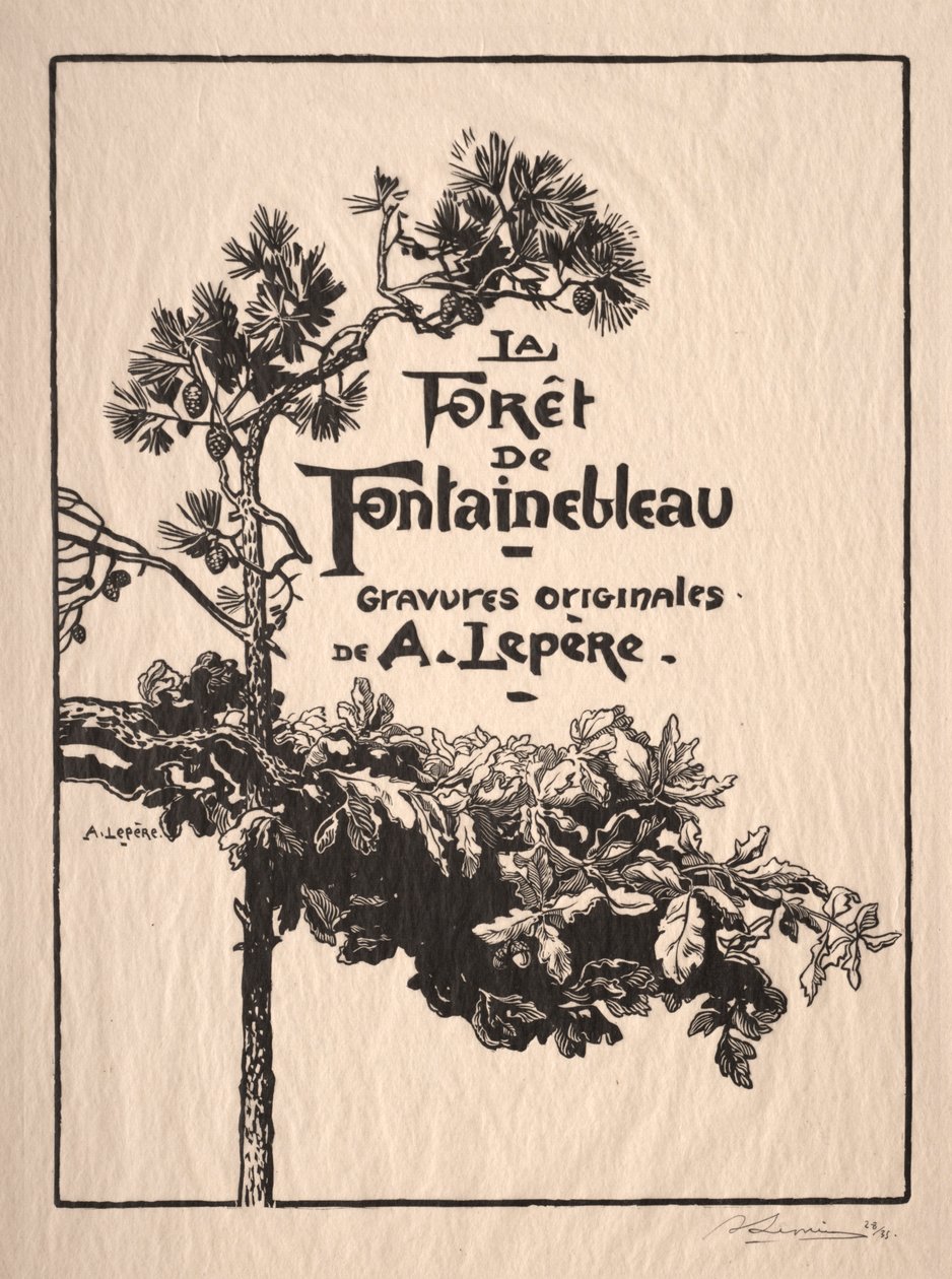 Fontainebleau: Frontyspis . autorstwa Auguste Louis Lepère