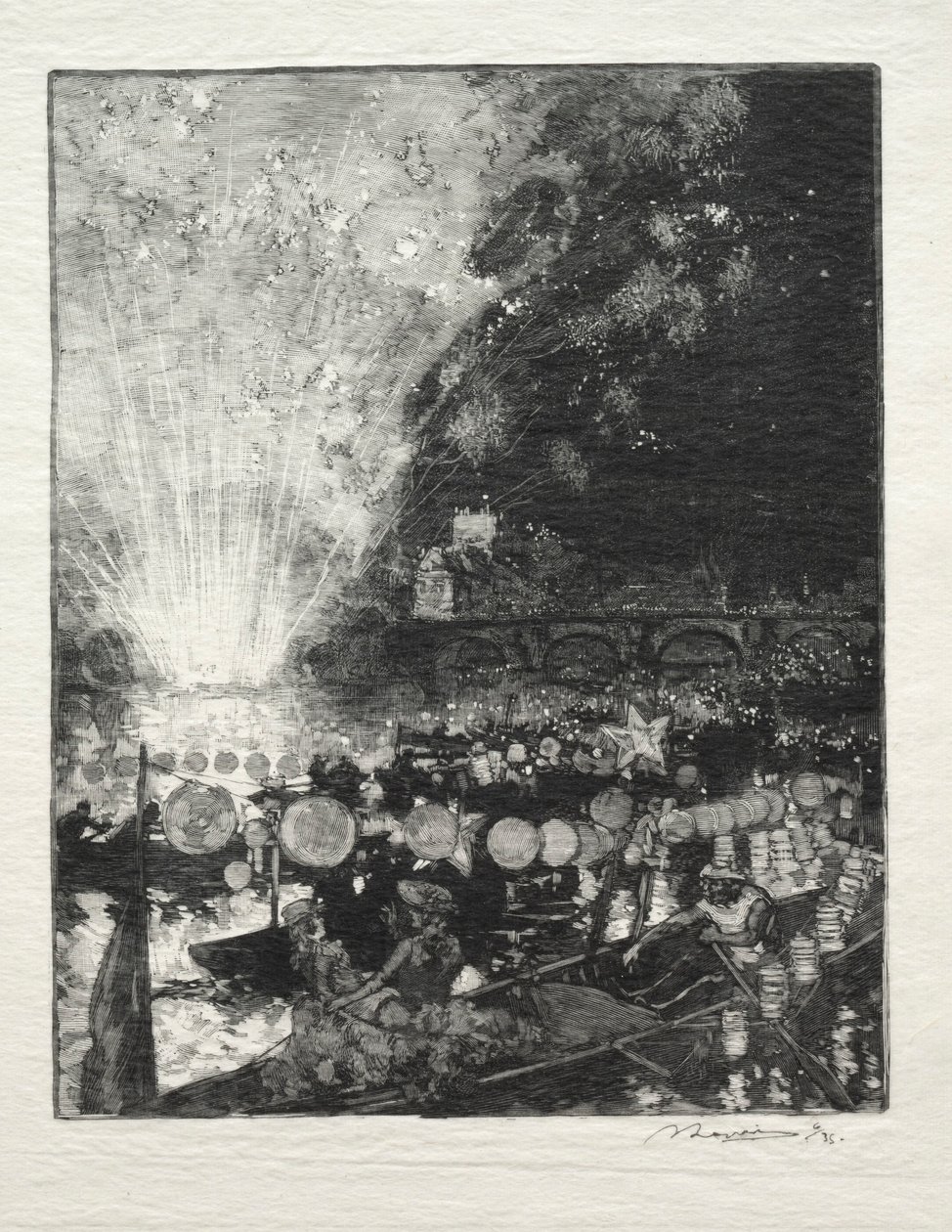 Festiwal wenecki. autorstwa Auguste Louis Lepère