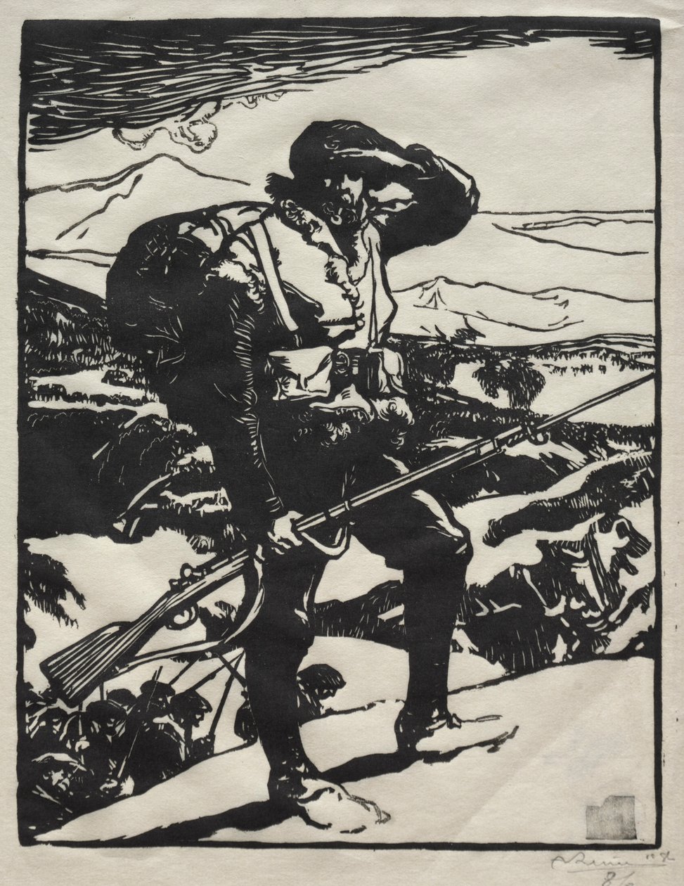 Historia wojny: Alpine Chasseur. autorstwa Auguste Louis Lepère