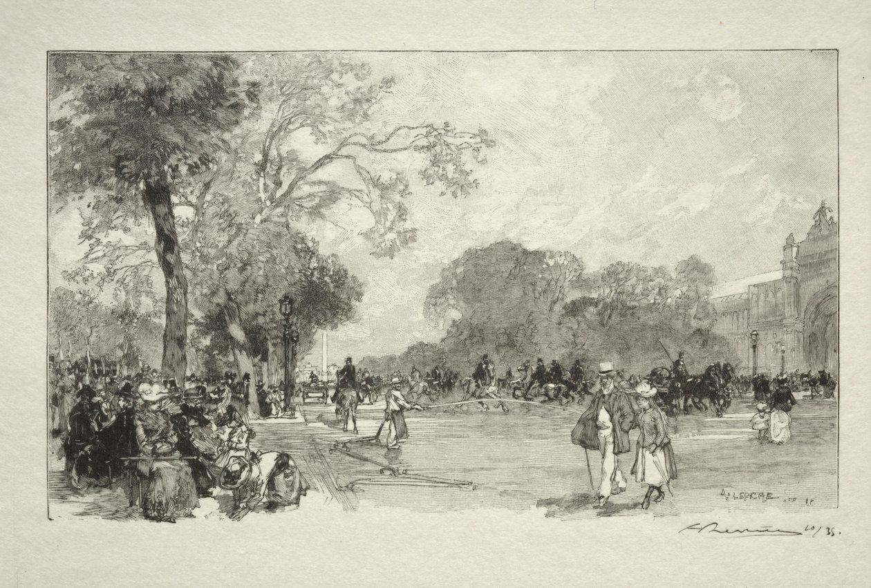 Avenue des Champs-Elysees. autorstwa Auguste Louis Lepère