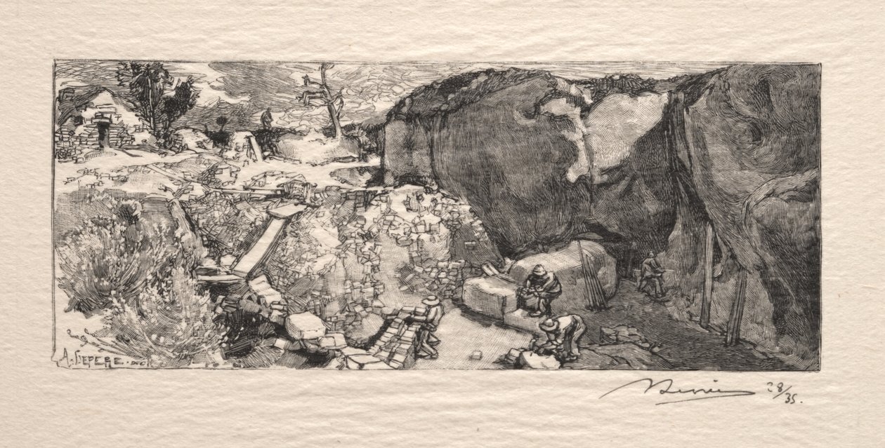 Kamieniołom piaskowca autorstwa Auguste Louis Lepère