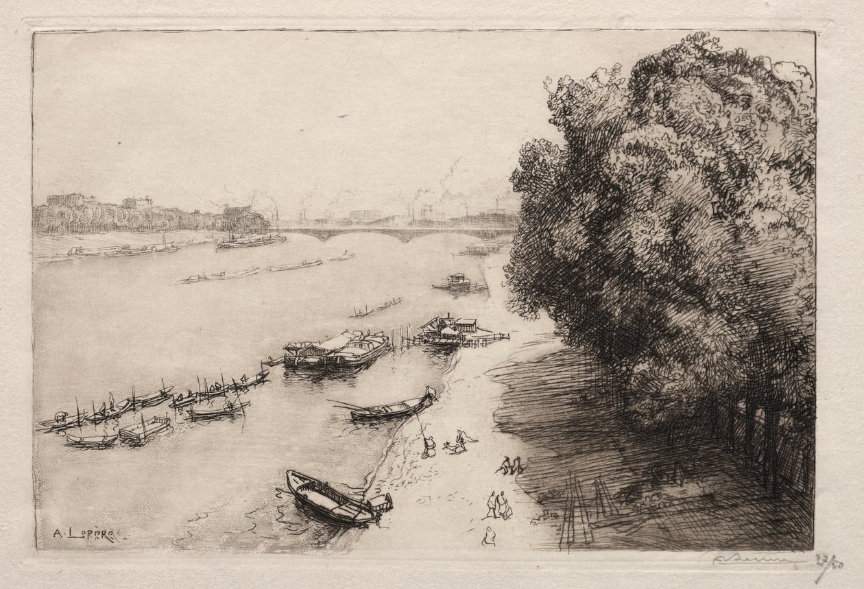 Sekwana przy Pont Nationale, 1914. autorstwa Auguste Louis Lepère