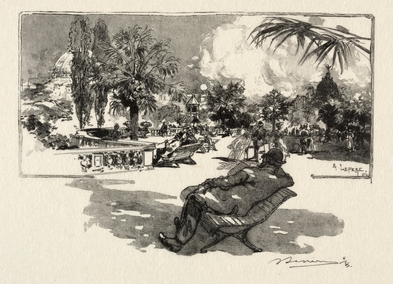 Taras Sztuk Wyzwolonych. autorstwa Auguste Louis Lepère