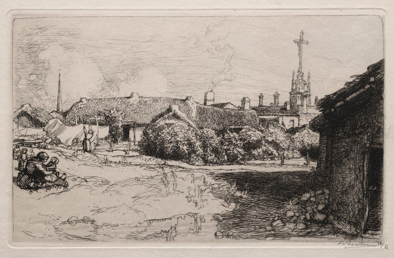 Kalwaria, St. Jean-de-Mont, 1909. autorstwa Auguste Louis Lepère